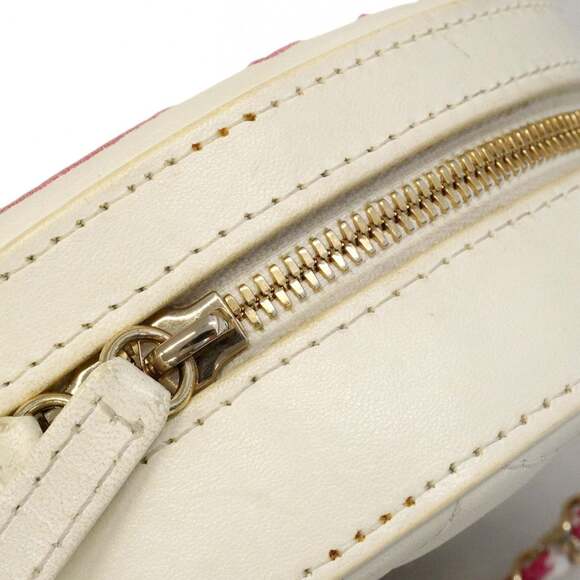 Chanel Shoulder Bag Chain Leather White Pink Champagne Women's P2454315 - Picture 8 of 15